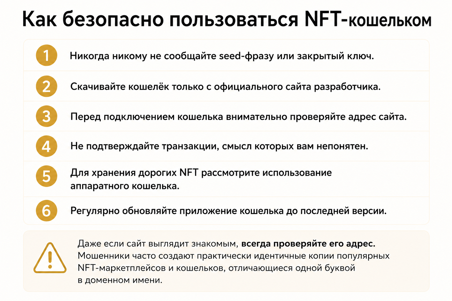 Как безопасно пользоваться NFT-кошельком