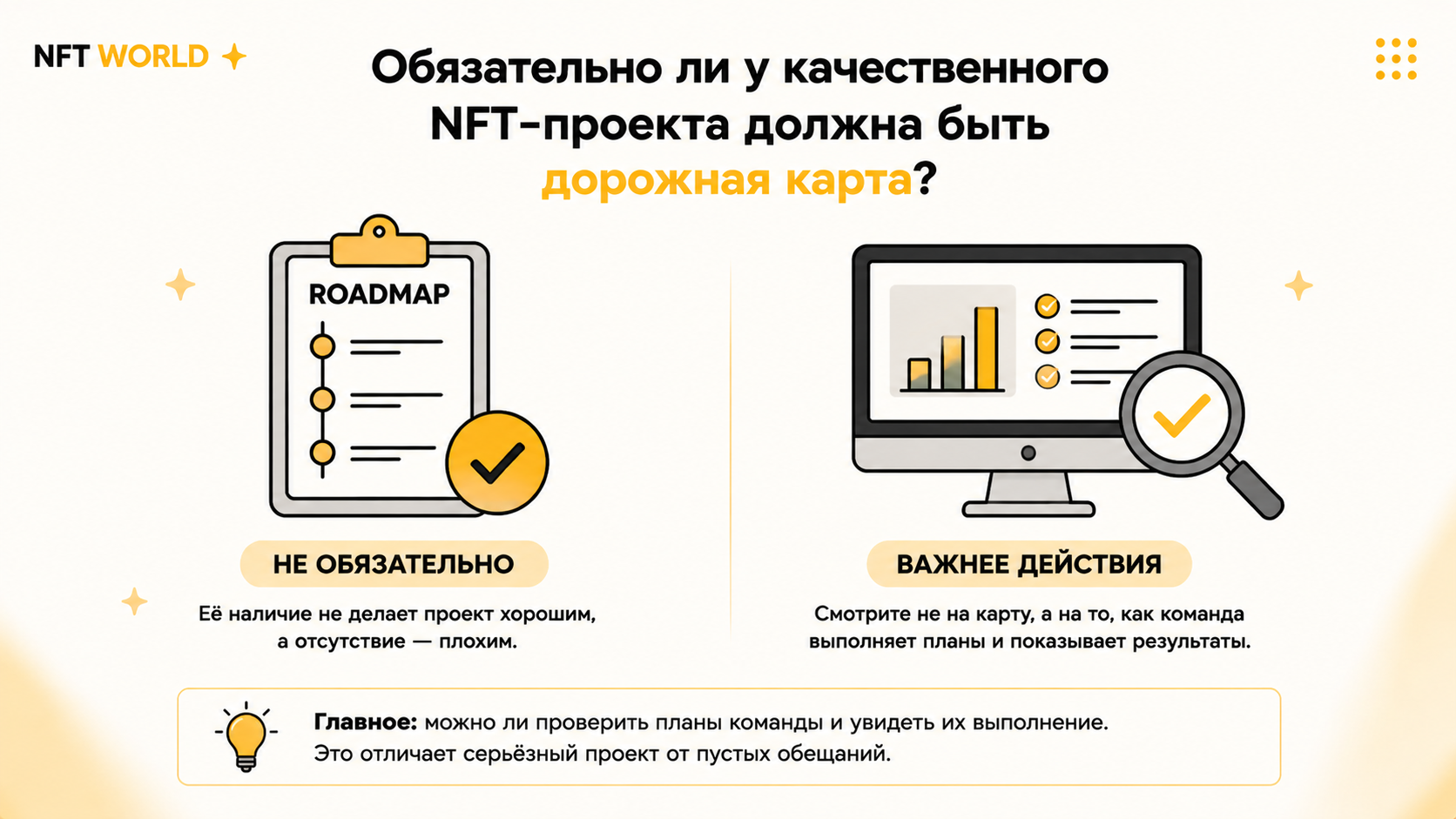 Обязательно ли у качественного NFT-проекта должна быть дорожная карта?