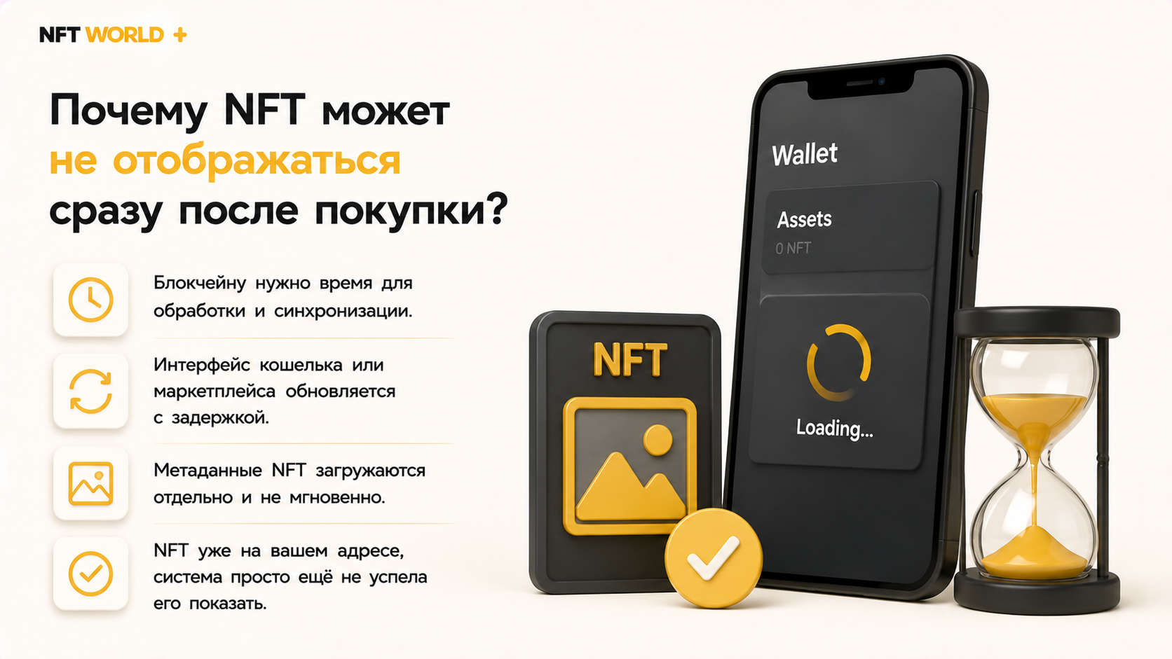 >Почему NFT может не отображаться сразу после покупки?