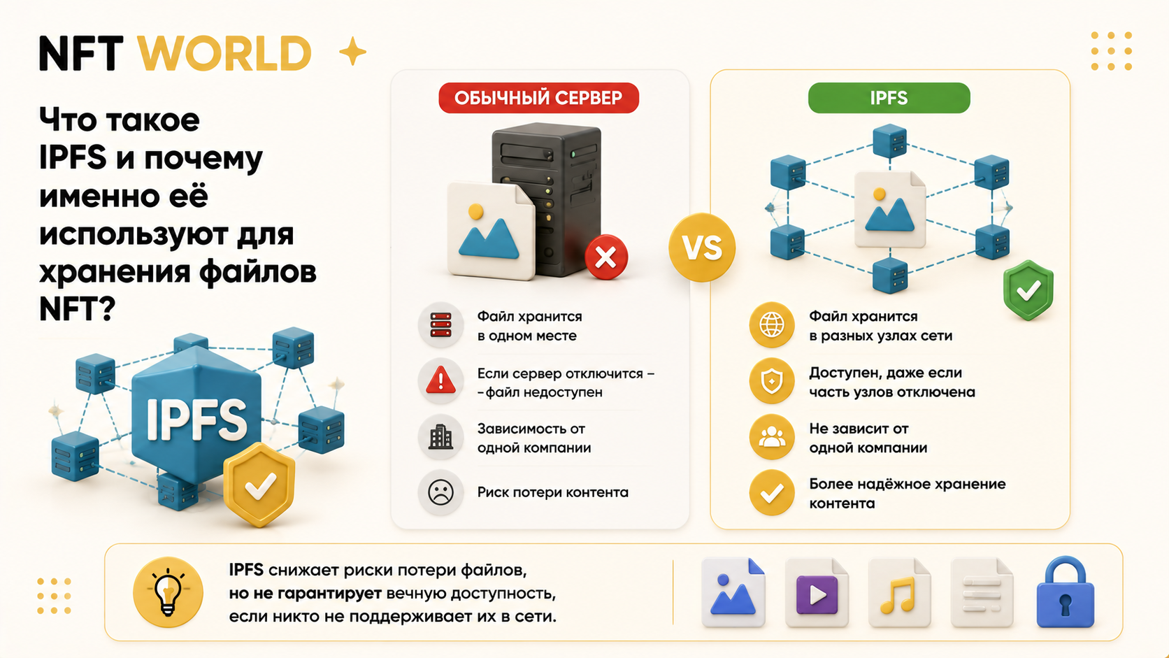 Что такое IPFS и почему именно её используют для хранения файлов NFT?