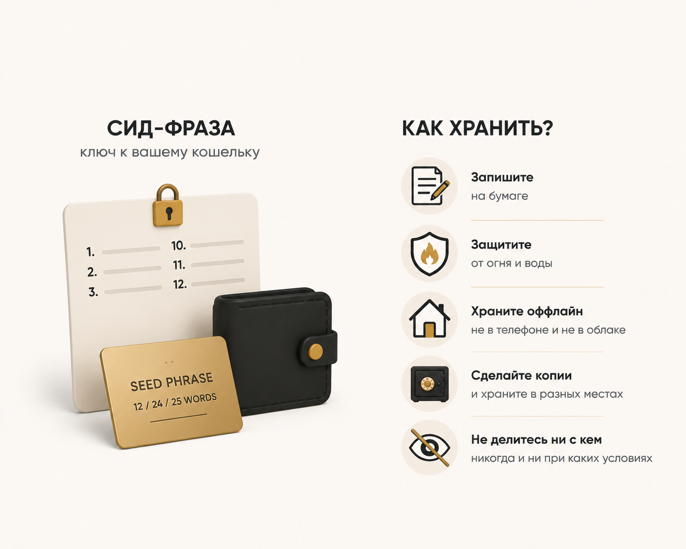 Меня постоянно пугают потерей сид-фразы. Что это такое и как её хранить по-человечески?