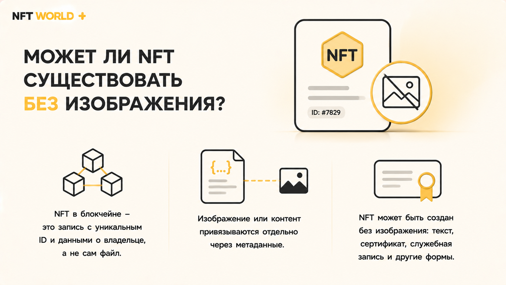 Может ли NFT существовать без изображения?