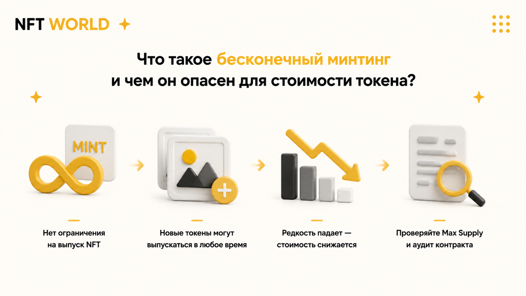 Что такое бесконечный минтинг и чем он опасен для стоимости конкретного токена?