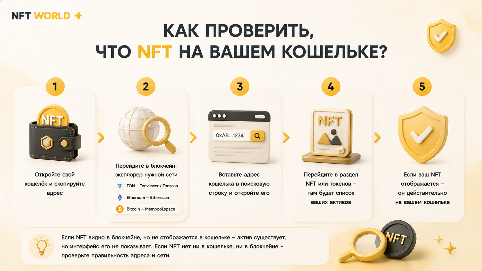 Как проверить, что NFT действительно находится на моём кошельке?