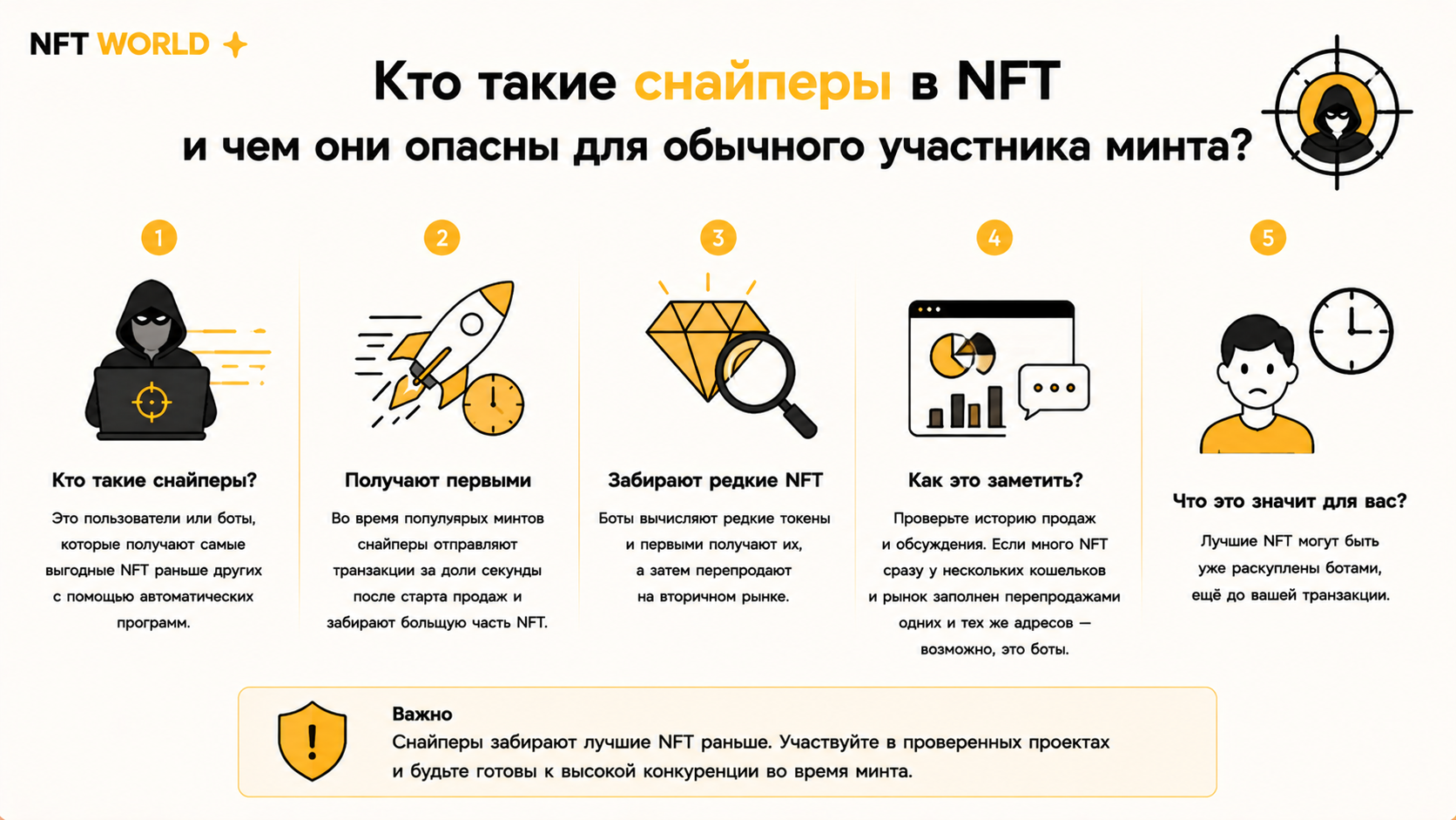 Кто такие снайперы в NFT и чем они опасны для обычного участника минта?